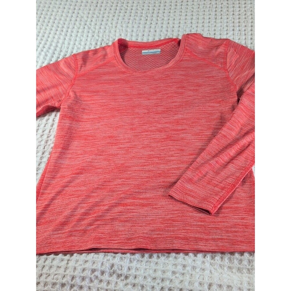 Columbia Coral Heathered Long Sleeve Active Top Size S
